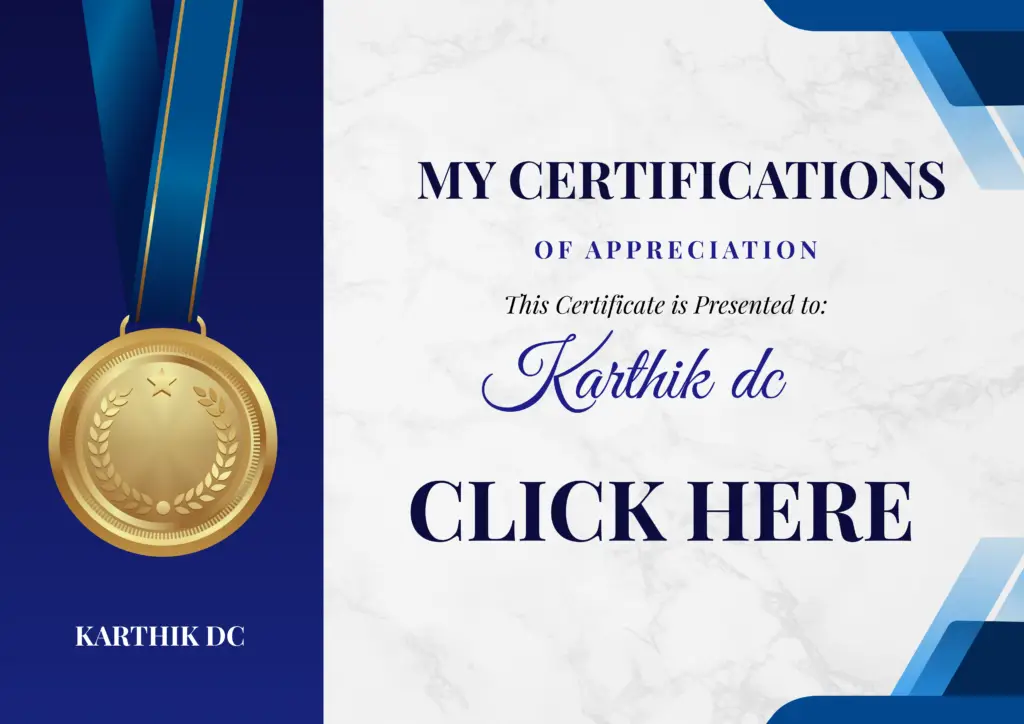 Karthik DC Certification